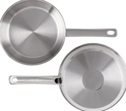 Cookinglife Koekenpannenset Superior Triply RVS 3-delig - ø 20, 24 & 28 cm - geschikt voor alle warmtebronnen - zonder anti-aanbaklaag