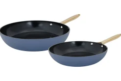 Cookinglife Koekenpannenset Style Blauw 2-Delig ø 24 & 28 cm - geschikt voor alle warmtebronnen - keramische anti-aanbaklaag