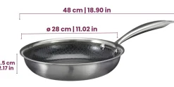 Cookinglife Koekenpannenset HexaCook - Hybride Pan 2-Delig ø 24 & 28 cm - NON STICK - geschikt voor alle warmtebronnen - keramische anti-aanbaklaag