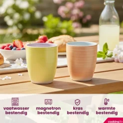Cookinglife Koffiebekers Pastel Harmony 340 ml - 6 Stuks