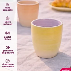 Cookinglife Koffiekopjes / Senseo Kopjes - Pastel Harmony 180 ml - 6 Stuks