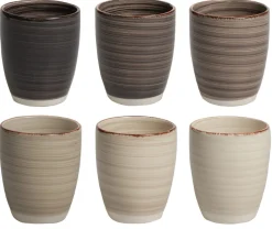 Cookinglife Koffiekopjes / Senseo Kopjes - Delice Grijs 180 ml - 6 stuks