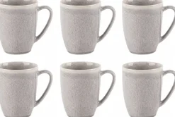 Cookinglife Koffiemokken Breeze Grijs 315 ml – 6 stuks