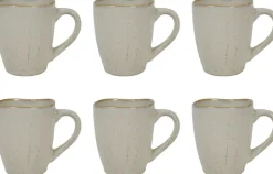 Cookinglife Koffiemokken Linen Beige 340 ml – 6 stuks