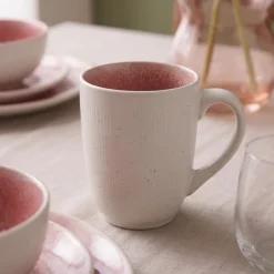 Cookinglife Koffiemokken Nola Roze 330 ml – 6 stuks