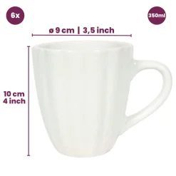 Cookinglife Mokken Cardida Off White 350 ml - 6 Stuks