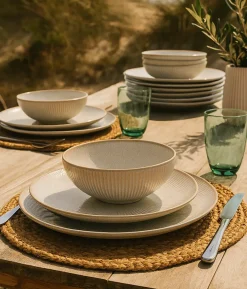 Cookinglife Mokken Coastal Lines Ocean Beige 340 ml - 6 Stuks