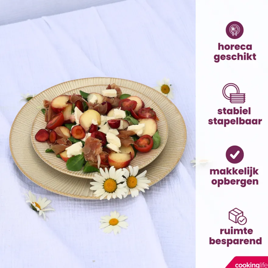 Cookinglife Mokken Coastal Lines Ocean Beige 340 ml - 6 Stuks