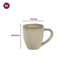 Cookinglife Mokken Sabi Beige 450 ml - 6 Stuks