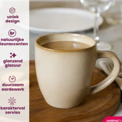 Cookinglife Mokken Sabi Beige 450 ml - 6 Stuks