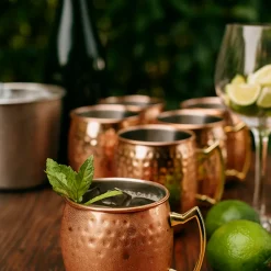 Cookinglife Moscow Mule Cocktailbekers - Koper - 500 ml - 6 Stuks