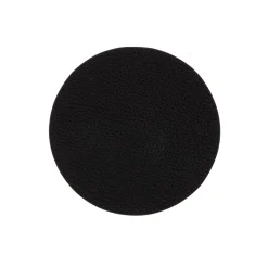 Cookinglife Onderzetters - Vegan leer - Zwart / Cognac - dubbelzijdig - ø 10 cm - 6 stuks