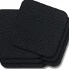 Cookinglife Onderzetters - Vegan leer - Zwart - 10 x 10 cm - 6 stuks