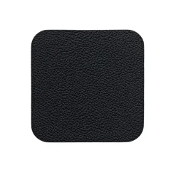 Cookinglife Onderzetters - Vegan leer - Zwart - 10 x 10 cm - 6 stuks