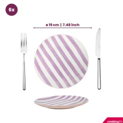 Cookinglife Ontbijtborden / Dessertborden Spring Vibes ø 19 cm - 6 Stuks