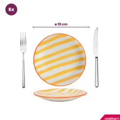Cookinglife Ontbijtborden / Dessertborden Summer Vibes ø 19 cm - 6 stuks
