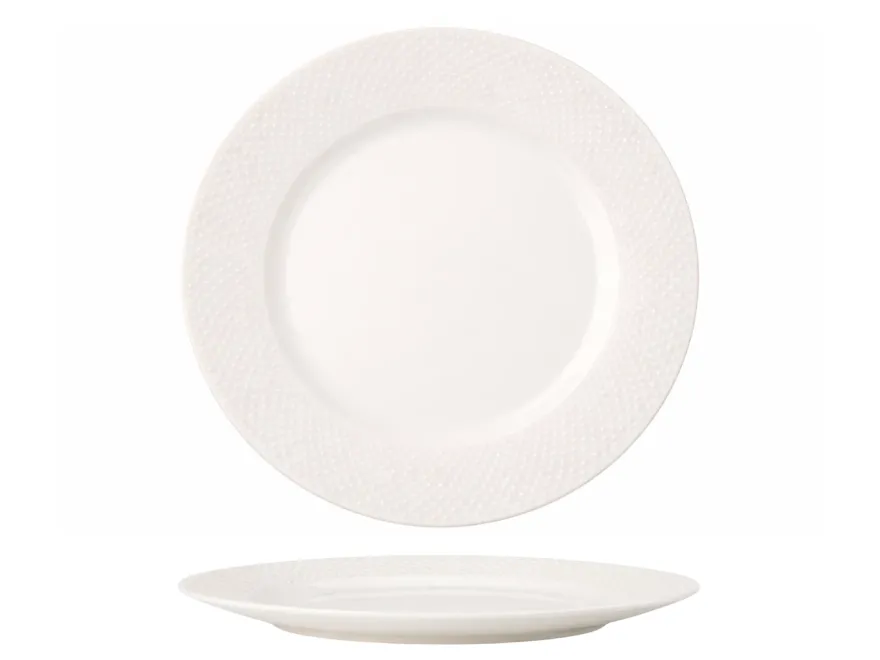 Cookinglife Ontbijtborden / Dessertborden - CampVibe - Outdoor - Kunststof - Onbreekbaar - Wit ø 21 cm - 4 Stuks