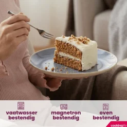 Cookinglife Ontbijtborden / Dessertborden Serene Blue ø 20 cm - Aardewerk - 4 stuks