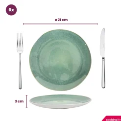 Cookinglife Ontbijtborden / Dessertborden Belize ø 21 cm - 6 stuks