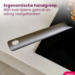 Cookinglife Pannenkoekenpan ProForge - ø 28 cm - keramische anti-aanbaklaag - geschikt voor alle warmtebronnen