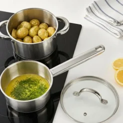 Cookinglife Pannenset 4-delig RVS - Kookpan ø 16, 18, 20 cm & Steelpan ø 16 cm - geschikt voor alle warmtebronnen