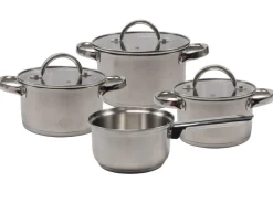 Cookinglife Pannenset 4-delig RVS - Kookpan ø 16, 18, 20 cm & Steelpan ø 16 cm - geschikt voor alle warmtebronnen