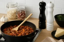 Cookinglife Pepermolen Rocca Zwart Glanzend - RVS Molen - 21.5 cm