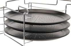 Cookinglife Pizza Bakplaat Ø 32 cm Metaal - Non Stick Set 4-delig