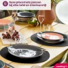 Cookinglife Placemats - Afwasbaar - Zwart - ø 38 cm - 6 stuks