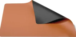Cookinglife Placemats - Dubbelzijdig - Afwasbaar - Cognac / Zwart 46 x 33 cm - 6 Stuks