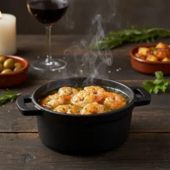 Cookinglife Serveerpannetje Gietijzer Ø 10 cm - Zwarte Tapas Pan - 275 ml