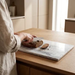 Cookinglife Serveerplank / Borrelplank Marmer Wit / Grijs - 40 x 30 cm