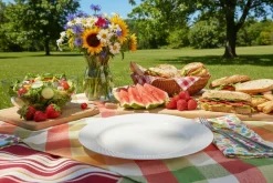 Cookinglife Serviesset CampVibe - Kunststof 12-delig / 4 personen - 4 dinerborden, 4 ontbijtborden en 4 kommen