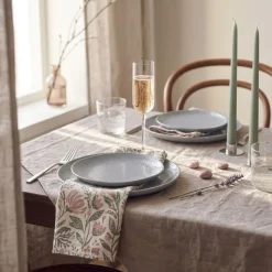 Cookinglife Serviesset Linen Grijs 18-delig / 6 personen - 6 dinerborden, 6 ontbijtborden en 6 kommen