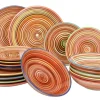 Cookinglife Serviesset Rhythm & Lines 18-delig / 6 personen - 6 dinerborden, 6 ontbijtborden en 6 diepe borden