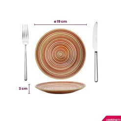 Cookinglife Serviesset Rhythm & Lines 18-delig / 6 personen - 6 dinerborden, 6 ontbijtborden en 6 diepe borden