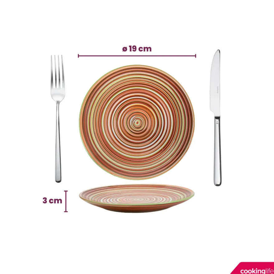 Cookinglife Serviesset Rhythm & Lines 18-delig / 6 personen - 6 dinerborden, 6 ontbijtborden en 6 diepe borden