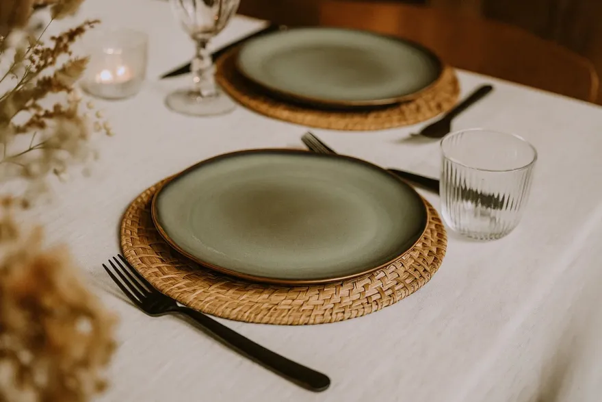 Cookinglife Serviesset Sabi Groen 18-delig / 6 personen - 6 dinerborden, 6 ontbijtborden en 6 kommen