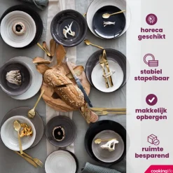 Cookinglife Soepkommen / kommen Delice Grijs ø 14 cm - 6 stuks