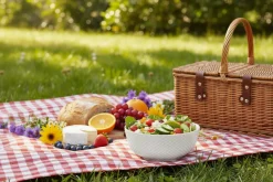 Cookinglife Soepkommen / Kommen - CampVibe - Outdoor - Kunststof - Onbreekbaar - Wit ø 16.8 cm - 4 Stuks
