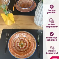 Cookinglife Soepkommen / Kommen Rhythm & Lines ø 14 cm - 4 Stuks