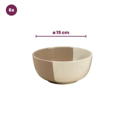 Cookinglife Soepkommen / Kommen Leem ø 15 cm - 6 Stuks