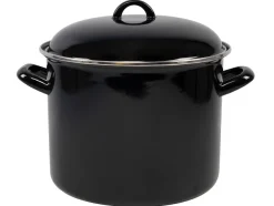 Cookinglife Soeppan - Emaille - Zwart - ø 24 cm / 8 liter - geëmailleerde anti-aanbaklaag