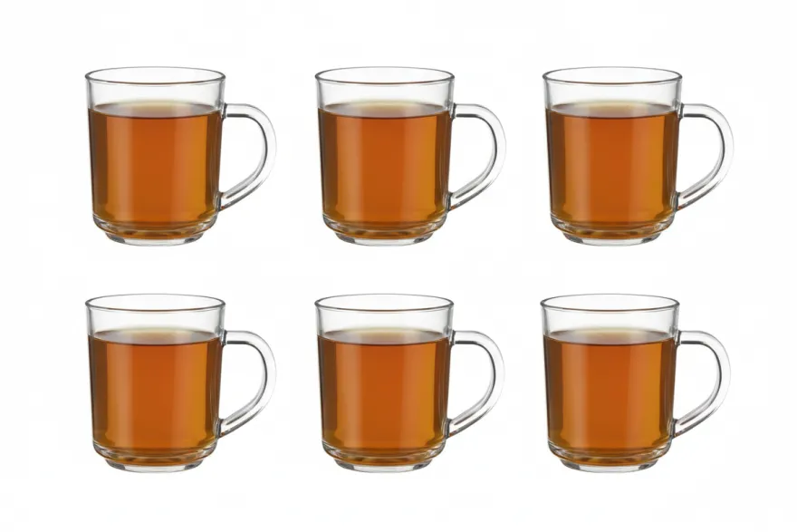 Cookinglife Theeglazen 220 ml Helder Glas - Set van 6 voor Warme Dranken