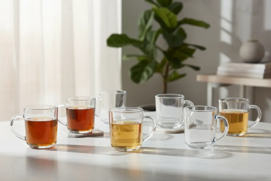 Cookinglife Theeglazen 220 ml Helder Glas - Set van 6 voor Warme Dranken
