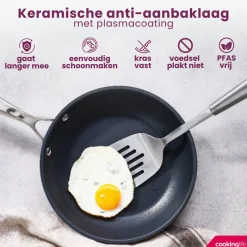 Cookinglife Wokpan Revolt ø 28 cm - geschikt voor alle warmtebronnen - keramische anti-aanbaklaag