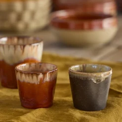 Costa Nova Espresso Kopjes Casafina Poterie Mocha-Latte 80 ml - 6 stuks