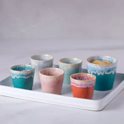 Costa Nova Espresso Kopjes Grespresso Multicolor 80 ml - 40 stuks - Gift box