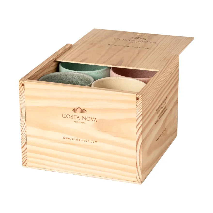 Costa Nova Koffiekopjes Arenito Multicolor 200 ml - 8 stuks - Gift box
