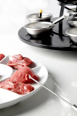 Cosy & Trendy BBQ Borden / Gourmetborden / Fondueborden 6 vakken ø 23.5 cm - 4 Stuks